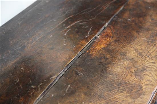 A mid 18th century oak dresser base, W.4ft 11in. D.1ft 10in. H.2ft 10in.